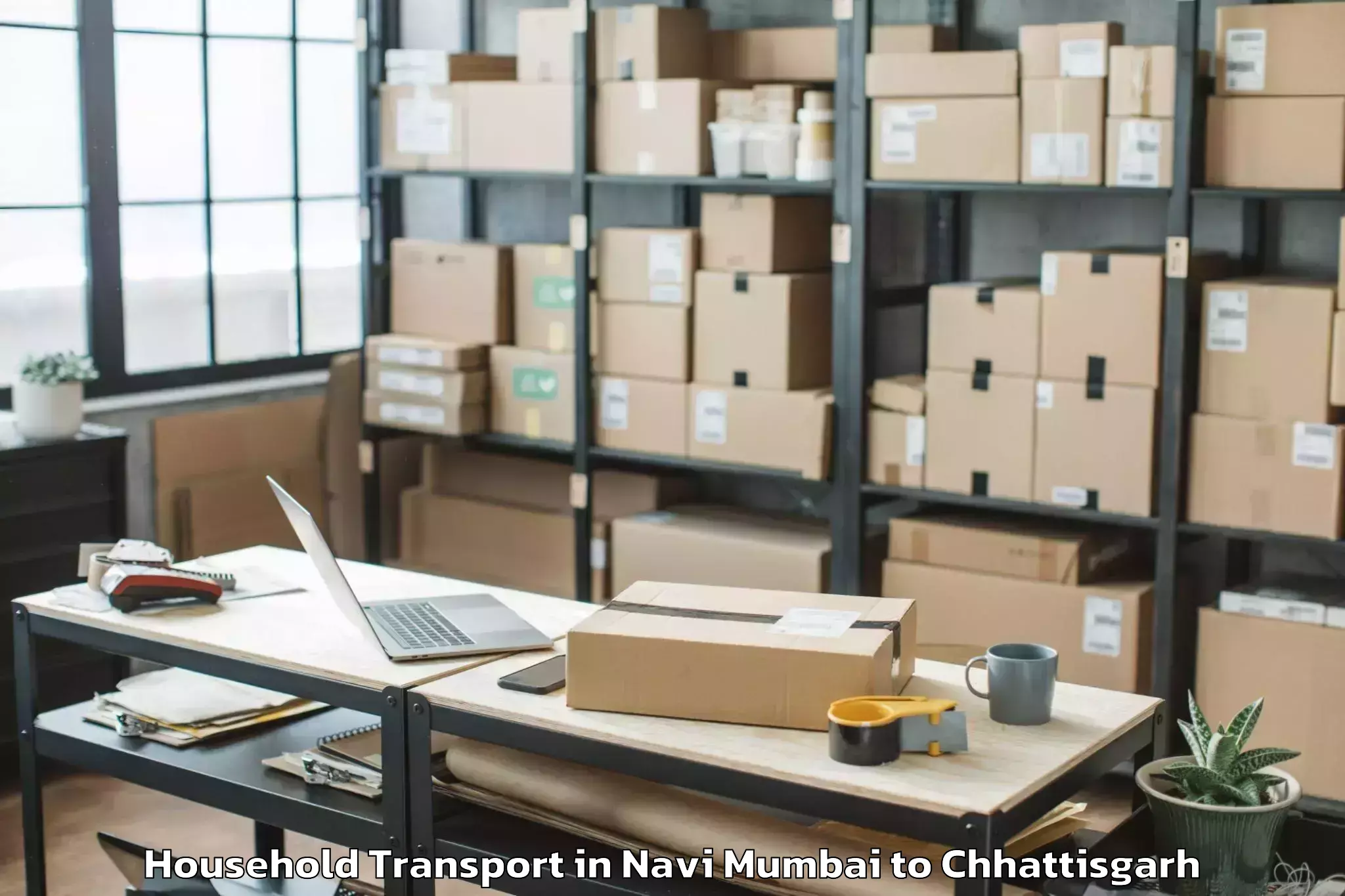 Top Navi Mumbai to Basna Household Transport Available